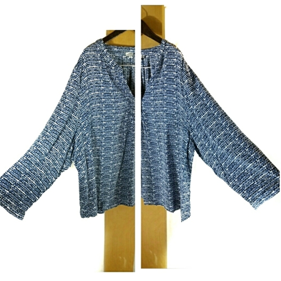 Paraphrase 3X Abstract Dot Peasant Blouse (A) - Picture 7 of 7